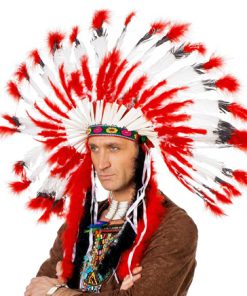 Indianentooi Rood wit groot