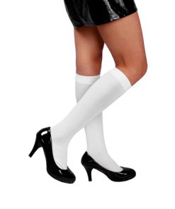 Studentenkousen wit kniekousen