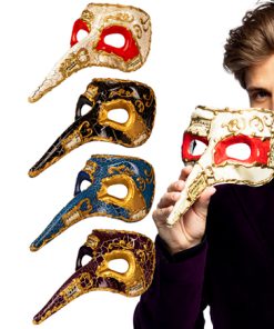 Gala masker heren met snavel 4ass