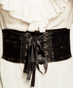 Stretch korset stof zwart