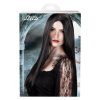 Zwart sluike lange pruik zonder frou