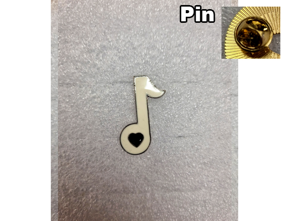Pin Muzieknoot wit