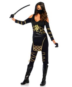 Ninja jumpsuit zwart vr