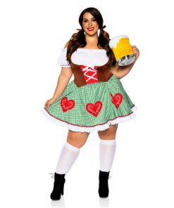 Tiroler meisje bruin groen