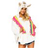 Poncho lama met kap ONE SIZE