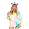Poncho unicorn met kap ONE SIZE