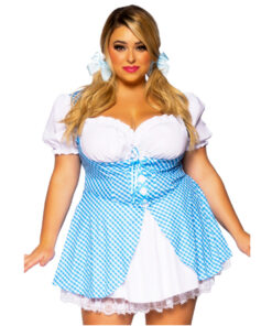 Gingham jurk wizard of oz alice in wonderland blauw wit