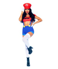 Mario gamer babe blauw rood