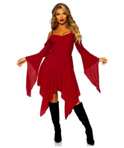 Viking elf lang kleed effen