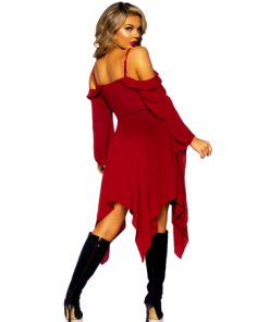 Viking elf lang kleed effen