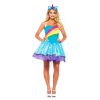 unicorn regenboog blauwe jurk
