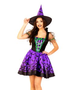 Vleermuis heks kort paars zwart