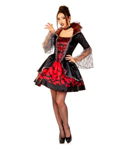 Vleermuis vampier zwart rood