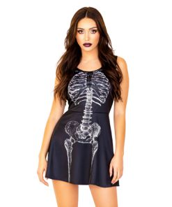 Skelet jurk zwart 