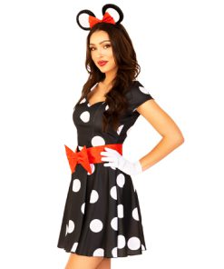 Zwarte minnie mouse jurk 
