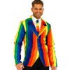 Rainbow vest met das