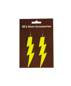 Oorbellen donderslag fluo geel