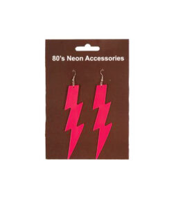 Oorbellen donderslag fluo fuschia roze