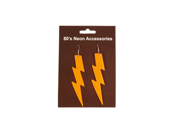 Oorbellen donderslag fluo oranje