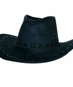 Cowboyhoed suede look zwart