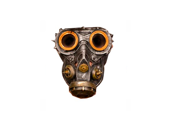 Steampunk gasmasker rubber
