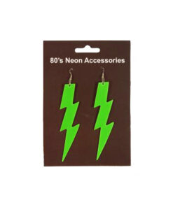 Oorbellen donderslag fluo groen