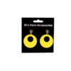 Neon oorbellen rond geel