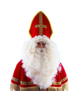 Sinterklaas baard en pruik set ecru
