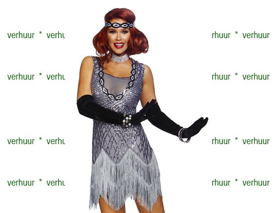 VERH Charleston zilveren jurk deluxe