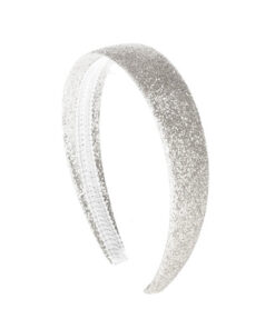 Haarband glitter zilver