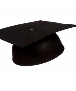 Afstudeerhoedje zwart 