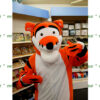 Mascotte kostuum tijger oranje wit