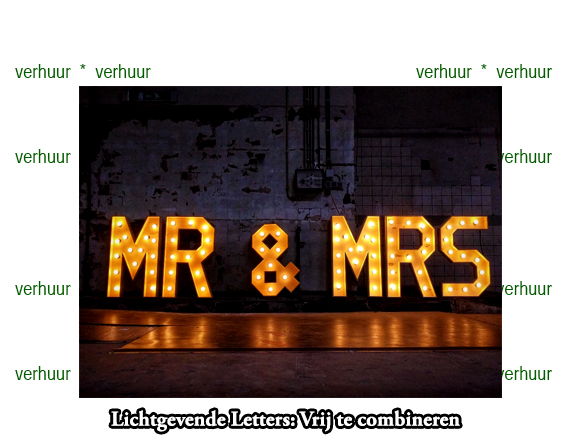 MR&MRS Lichtgevende lettersMR&MRS combinatie voorbeeld