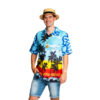 Hawaii hemd blauw