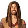 Hippie pruik bruin john