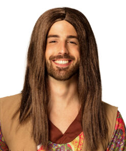 Hippie pruik bruin john