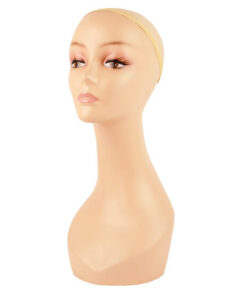 Pruikenkop presentatie lange hals vrouwelijk