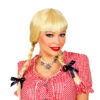 Pruik blond met vlechtjes natural look