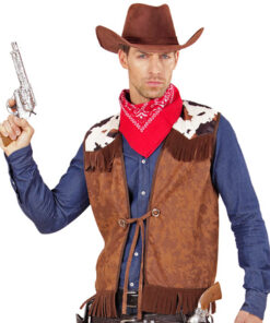 Cowboy vest bruin koeienprint