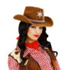 Cowboyhoed bruin met zilveren ster