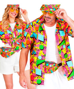 Hemd 80s print felle kleuren prince of belair