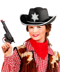 cowboyhoed zwart kind met ster 