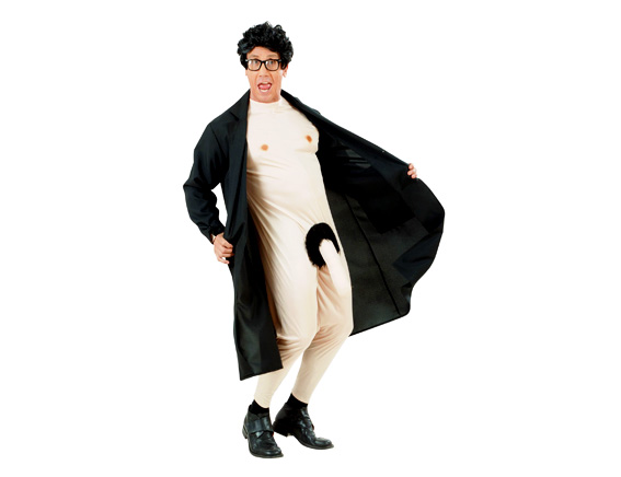 Potloodventer flasher grampa vest en naaktpak