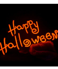 happy halloween    neon lichtgevende plaat  TE HUUR