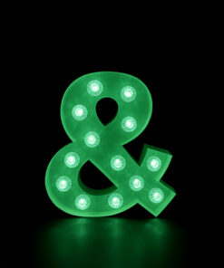 &  Lichtgevende letter/cijfer voorbeeld