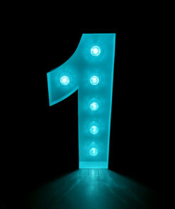 1  Lichtgevende letter/cijfer voorbeeld  voor cake smash met baby