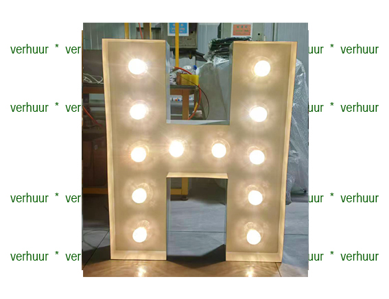 H Lichtgevende letter/cijfer voorbeeld