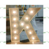 K Lichtgevende letter/cijfer voorbeeld