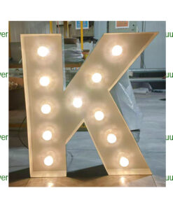 K  Lichtgevende letter/cijfer voorbeeld