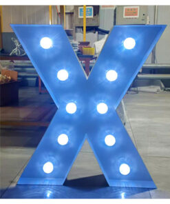 X  Lichtgevende letter/cijfer voorbeeld